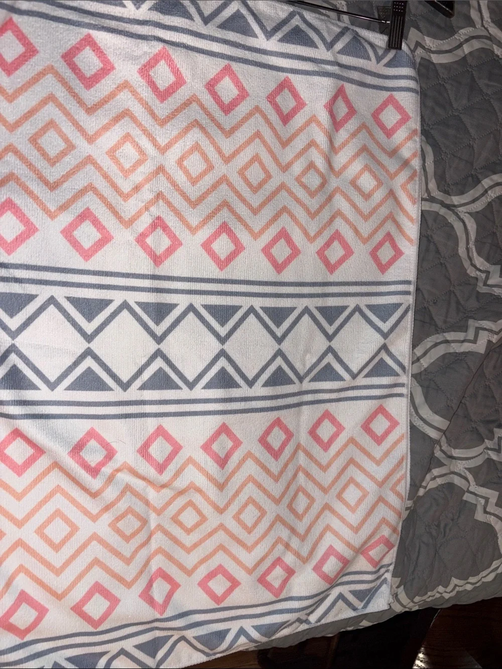 Floral Burst Kitchen Towels (4)- Coral, Peach & Slate